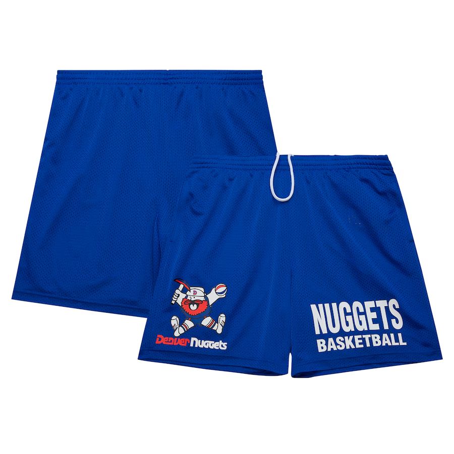 2025 Men NBA Denver Nuggets Blue Shorts